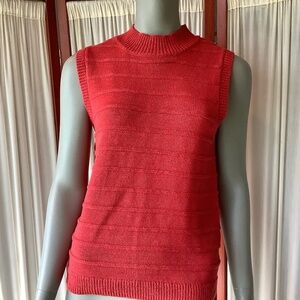 Sanctuary Sleeveless Knit Shell Tank Rich Rust Color Size Medium